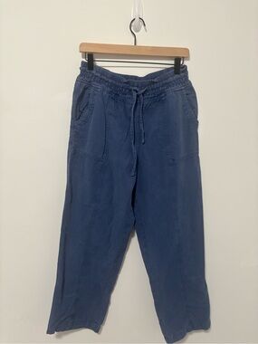 Aerie navy blue wide leg drawstring pants